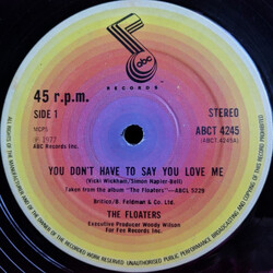 The Floaters You Don't Have To Say You Love Me VINYL 12" USED