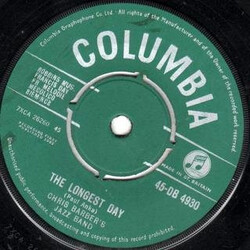 Chris Barber's Jazz Band The Longest Day VINYL 7" USED