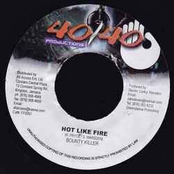 Bounty Killer / Jagwa Hot Like Fire / Man A Badman USED VINYL 7INCH 45 RPM