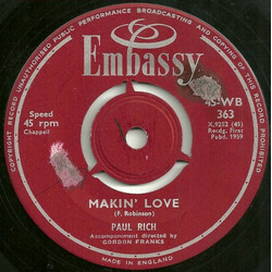 Paul Rich / Gordon Franks Sextet Makin' Love / Red River Rock USED VINYL 7INCH 45 RPM SINGLE