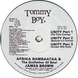 Afrika Bambaataa / James Brown Unity VINYL 12" USED