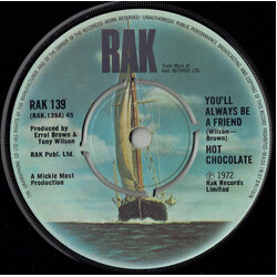 Hot Chocolate You'll Always Be A Friend USED VINYL 7INCH 45 RPM SINGLE