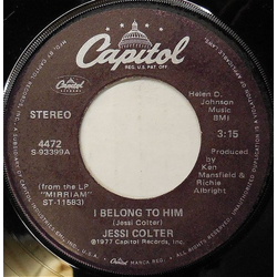 Jessi Colter I Belong To Him Vinyl 7" USED