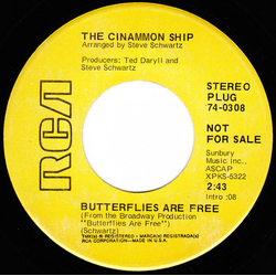 The Cinammon Ship Butterflies Are Free Vinyl 7" USED