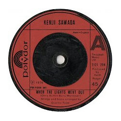 Kenji Sawada When The Lights Went Out USED VINYL 7INCH 45 RPM SINGLE