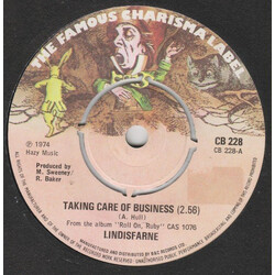 Lindisfarne Taking Care Of Business USED VINYL 7INCH SINGLE