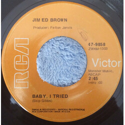 Jim Ed Brown Baby I Tried / The City Cries At Night USED VINYL 7INCH 45 RPM