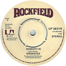 Airwaves (4) Nobody Is USED VINYL 7INCH 45 RPM SINGLE