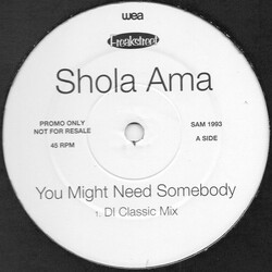 Shola Ama You Might Need Somebody USED VINYL 12INCH 45 RPM SINGLE PROMO