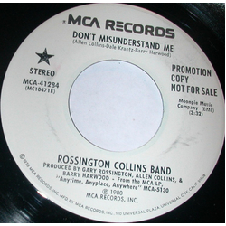 Rossington Collins Band Don't Misunderstand Me Vinyl 7" USED