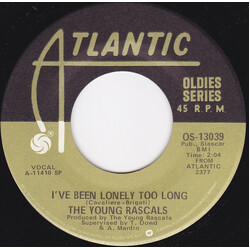 The Young Rascals / The Rascals I've Been Lonely Too Long / A Beautiful Morning USED VINYL 7INCH 45 RPM REISSUE