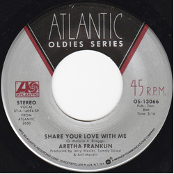 Aretha Franklin Share Your Love With Me / Day Dreaming Vinyl 7" USED
