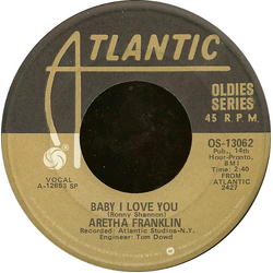 Aretha Franklin Baby I Love You / Spanish Harlem Vinyl 7" USED