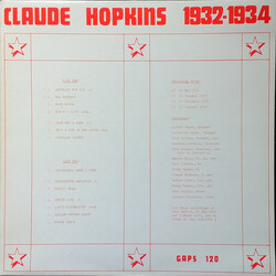Claude Hopkins Claude Hopkins 1932-1934 Vinyl LP USED