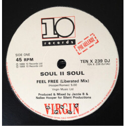 Soul II Soul Feel Free USED VINYL 12INCH PROMO
