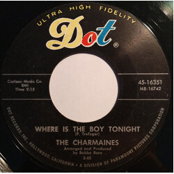 Gigi & The Charmaines Where Is The Boy Tonight / On The Wagon USED VINYL 7INCH 45 RPM SINGLE STYRENE