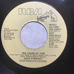Gary Stewart Ten Years Of This Vinyl 7" USED