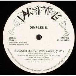 Dimples D Sucker D.J.'s (I Will Survive) USED VINYL 12INCH 33 S RPM REISSUE