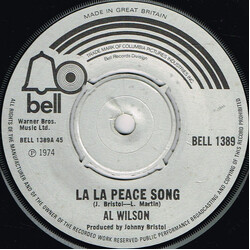 Al Wilson La La Peace Song USED VINYL 7INCH 45 RPM SINGLE