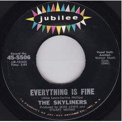 The Skyliners The Loser / Everything Is Fine USED VINYL 7INCH 45 RPM SINGLE STYRENE