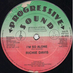 Richie Davis I'm So Alone USED VINYL 12INCH