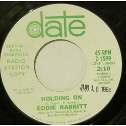 Eddie Rabbitt Holding On USED VINYL 7INCH 45 RPM PROMO