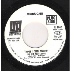 Domenico Modugno Sopra I Tetti Azzurri (Del Mio Pazzo Amore) USED VINYL 7INCH 45 RPM PROMO