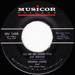George Jones And The Jones Boys Tell Me My Lying Eyes Are Wrong USED VINYL 7INCH 45 RPM SINGLE