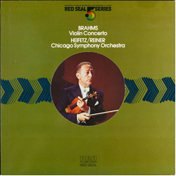 Johannes Brahms / Jascha Heifetz / Fritz Reiner / Chicago Symphony Orchestra Violin Concerto Vinyl LP USED