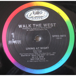 Walk The West Living At Night USED VINYL 12INCH PROMO 33 S RPM