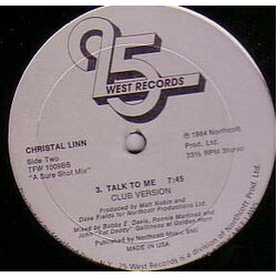 Christal Linn Talk To Me USED VINYL 12INCH 33 S RPM