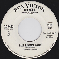 Lou Monte Paul Revere's Horse (Ba-Cha-Ca-Loop) USED VINYL 7INCH 45 RPM PROMO