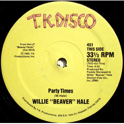 Willie Hale Party Times / Groove-On USED VINYL 12INCH 33 S RPM STEREO