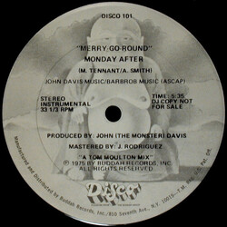 Monday After Merry-Go-Round USED VINYL 12INCH 33 S RPM PROMO