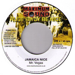 Mr. Vegas / Ce'cile Jamaica Nice / Life Hard USED VINYL 7INCH 45 RPM LIMITED EDITION
