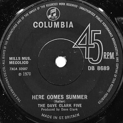 The Dave Clark Five Here Comes Summer USED VINYL 7INCH SINGLE 45 RPM