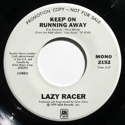 Lazy Racer Keep On Running Away USED VINYL 7INCH 45 RPM PROMO STEREO MONO