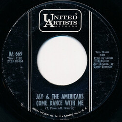 Jay & The Americans Come Dance With Me USED VINYL 7INCH 45 RPM SINGLE