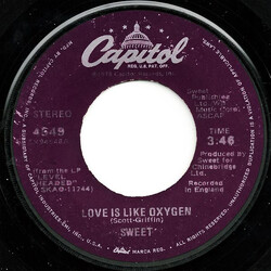 The Sweet Love Is Like Oxygen USED VINYL 7INCH 45 RPM SINGLE