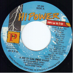 Monster Twins A We Di Gal Dem Want Vinyl 7" USED