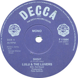 Lulu And The Luvvers Shout USED VINYL 7INCH 45 RPM REISSUE MONO