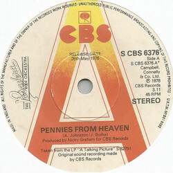 The Pasadena Roof Orchestra Pennies from heaven USED VINYL 7INCH 45 RPM PROMO STEREO