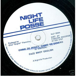 Face Bwoy English / Andrew Paul / Peter Ranks She Just A Gwan A Way / Gimme De Money, Gimme Denero USED VINYL 12INCH 45 RPM