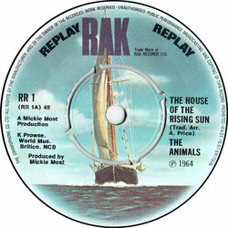 The Animals The House Of The Rising Sun USED VINYL 7INCH 45 RPM SINGLE
