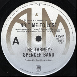 The Tarney/Spencer Band No Time To Lose USED VINYL 7INCH 45 RPM SINGLE