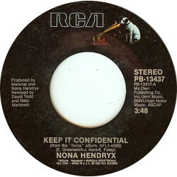 Nona Hendryx Keep It Confidential USED VINYL 7INCH SINGLE 45 RPM