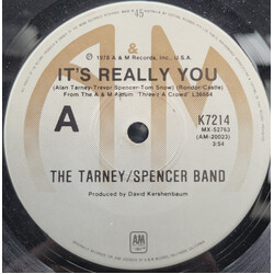 The Tarney/Spencer Band It's Really You USED VINYL 7INCH 45 RPM SINGLE