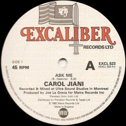 Carol Jiani Ask Me USED VINYL 12INCH