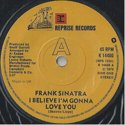 Frank Sinatra I Believe I'm Gonna Love You USED VINYL 7INCH 45 RPM SINGLE STEREO