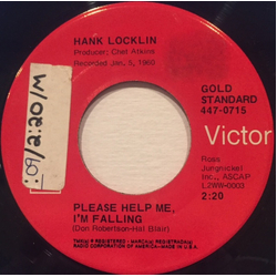 Hank Locklin Please Help Me, I'm Falling / You're The Reason Vinyl 7" USED